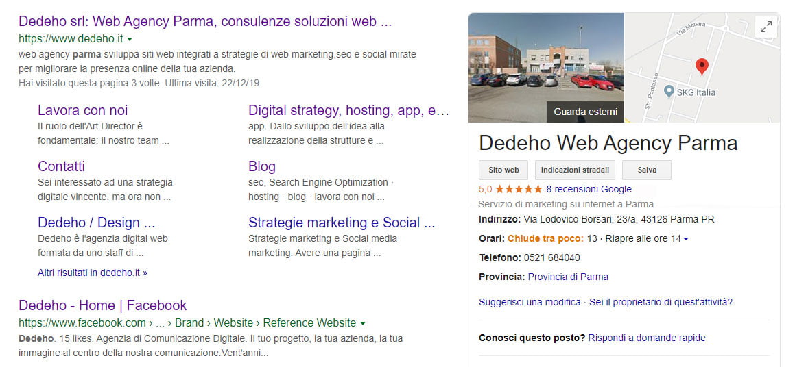 google my business per aziende