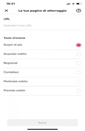 tik tok promote interface CTA