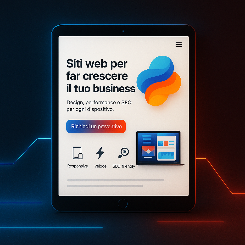 il sito si adatta perfettamente alla dimensione dello schermo del tablet